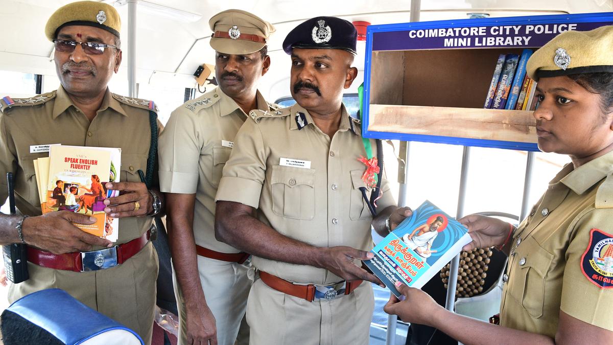 Mini libraries on wheels rolled out for Coimbatore city police The Hindu